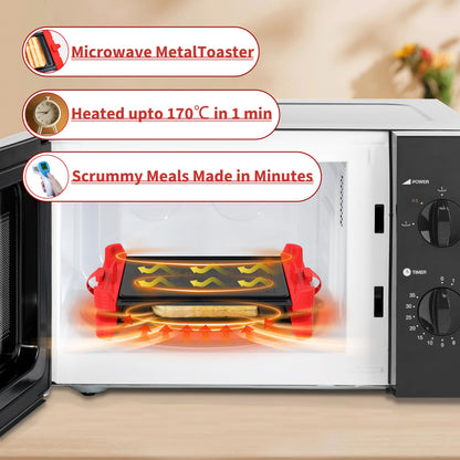 Microwave Sandwich Maker & Grill Cheese Maker with Silicone Oven Mitts, Fast Cooking, Non-Stick, Dishwasher Safe, Perfect for Paninis, Quesadillas, Ideal for College Students & Busy Professionals