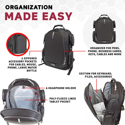 Mobile Edge CORE Gaming Laptop Backpack for 17-18 Inch Laptops with USB Charging Port and Cable, TSA-Friendly, MECGBPV1