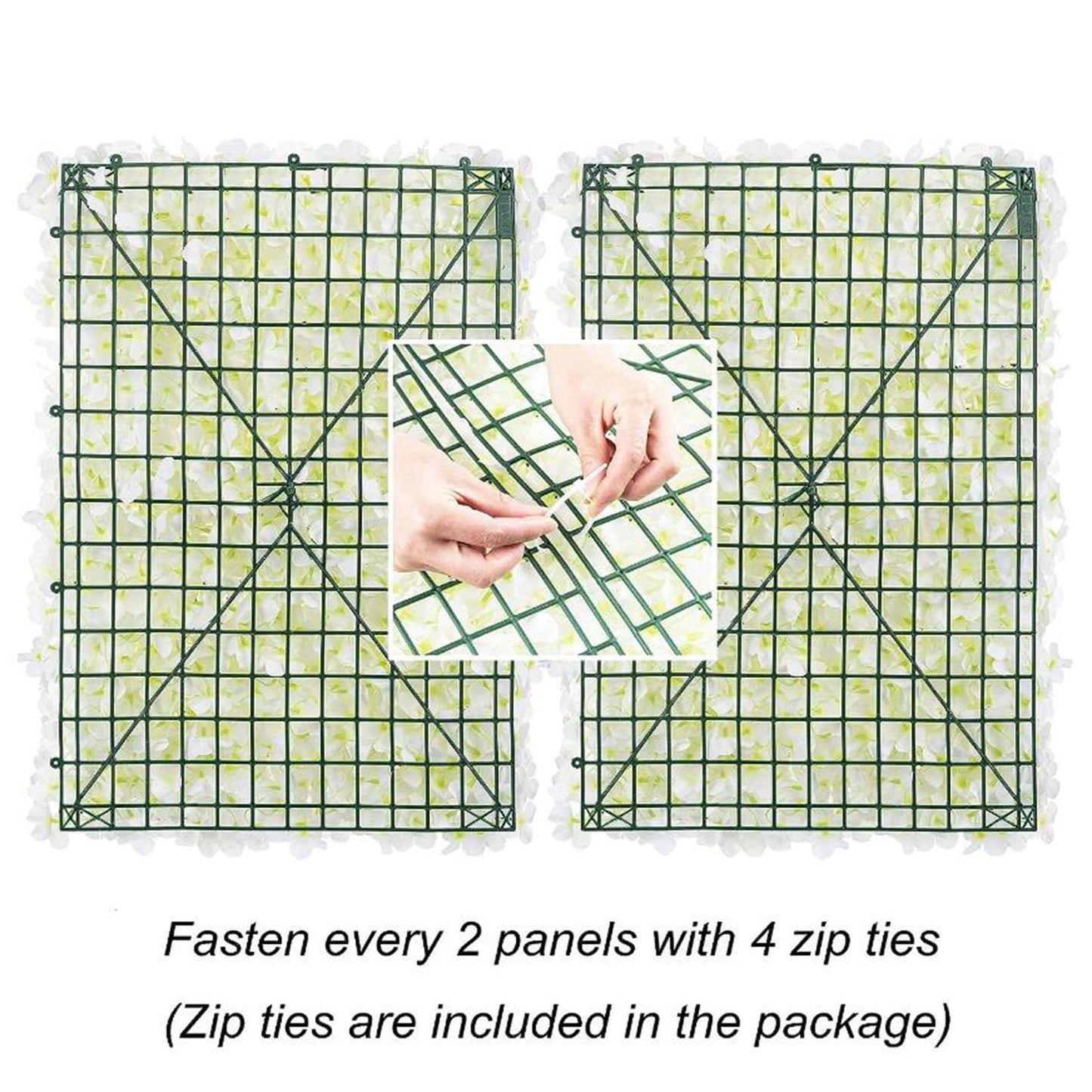 JIIPOREGJ Artificial Flower Backdrop 3D Flower Wall Panels 23.62 X 15.75 Inch,for Wedding Party Baby Bridal Shower Home Hanging Photo Background,10pcs