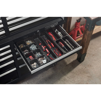 CRAFTSMAN S2000 52" Tool Chest, 10-Drawer Rolling Tool Storage Cabinet with Tray and Holder, Black (CMST352102BK)