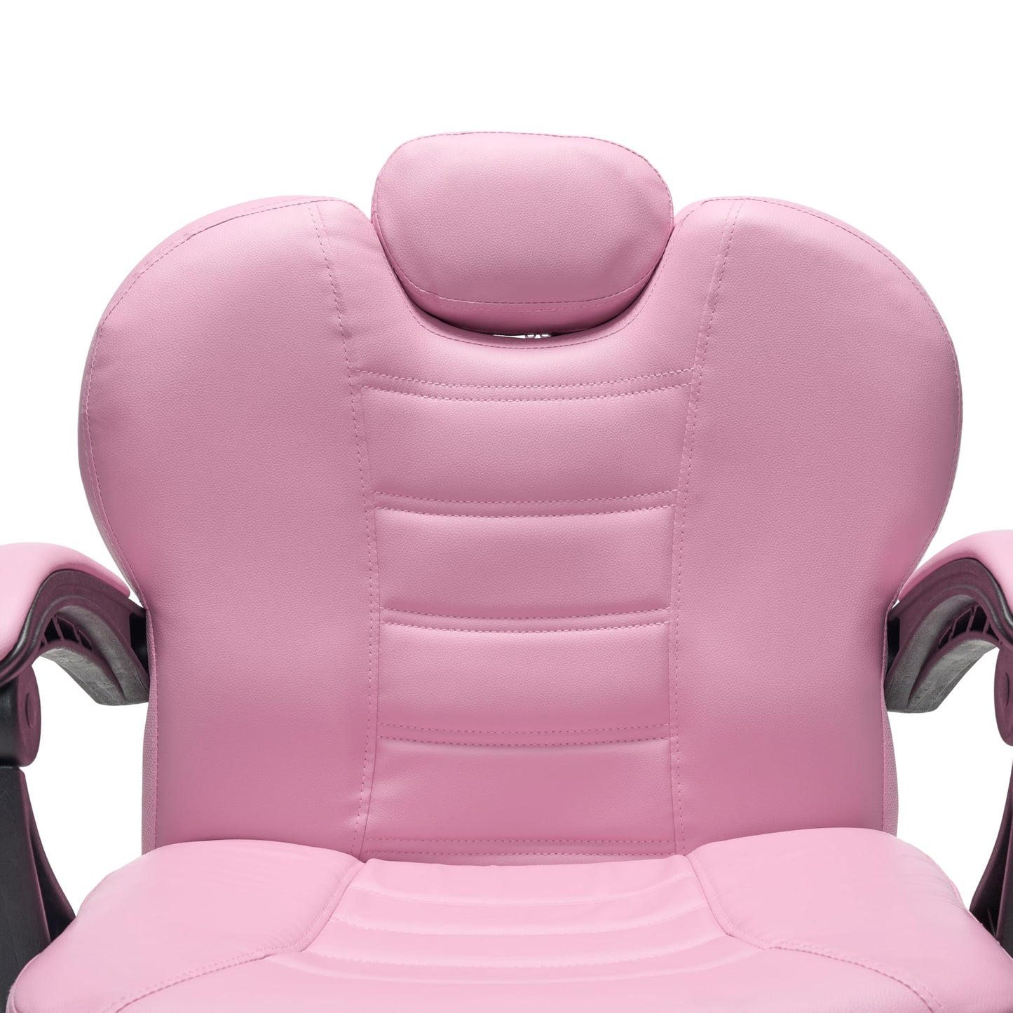 KEIKI Reclining Barber Chair for Barbershop, 90°-150° Adjustable Salon Styling Chair with Heavy Duty Hydraulic Pump, 360° Swivel PU Leather Hair Stylist Chair with Headrest & Footrest, Pink