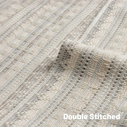 FUTEI Pack of 2 Chenille Jacquard Throw Pillow Covers 18x18 Inch Soft Cozy Woven Embroidery Decorative Cushion Case Boho Farmhouse Accent for Couch Bed Living Room, Grey White