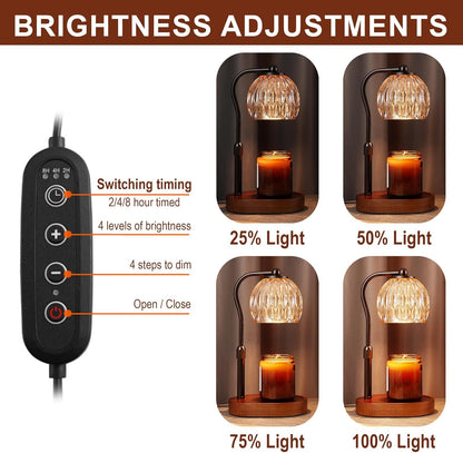 SunnySam Dimmer, Gifts(2 Bulbs) Candle Warmer Lamp with Timer & Wax Melt Warmer for Jar Candles,Home Decor Desk Lamp