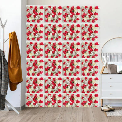 JIIPOREGJ Artificial Flower Wall Panel,3D Flower Wall Décor Backdrop for Wedding Background Party Panels Decoration,35 * 35Cm,20pcs