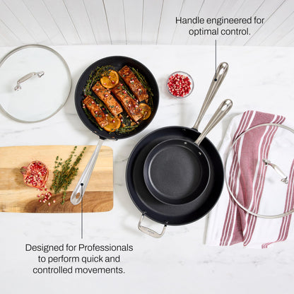 All-Clad E7859064 HA1 Hard Anodized Nonstick Fry Pan Cookware Set, 10 Inch and 12 Inch Fry Pan, 2 Piece, Black