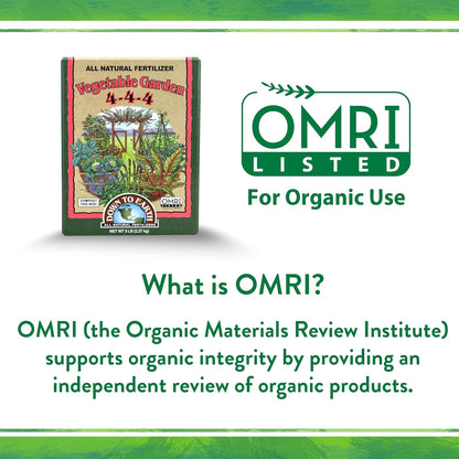 4-4-4, 15 lb Down To Earth All Natural Fertilizers Organic Vegetable Garden - Plant Food for Vegetables, Herbs, Greens