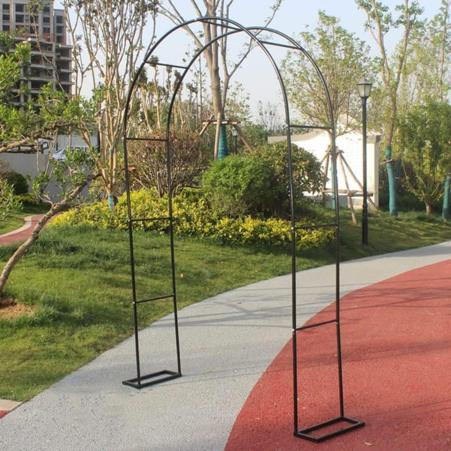 Metal Garden Wedding Arch Wide Plants Stand Ues for Outdoor Garden Arbor Climbing Plants Wedding Arches Ceremony,Green,W3M*H2.2M .2 (White W1.2M*H2.2M)