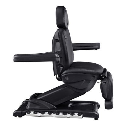 Dir Full Electrical 4 Motor Facial Beauty Bed - Doctor, Tattoo, Medical Podiatry Chair - Spa Aesthetic Chair with Thermal Heated Seats Apollo, Black