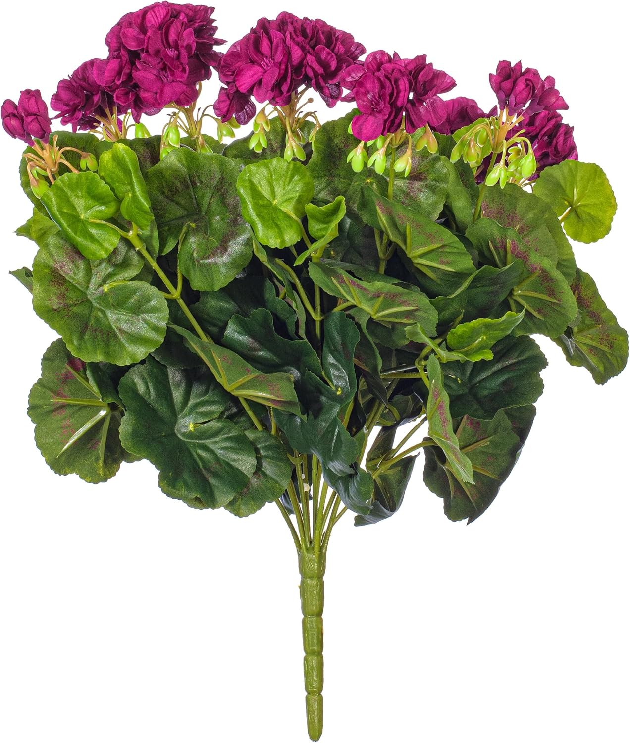 Vickerman Everyday Artificial Purple Geranium Bush 17.5" - Premium Faux Floral Decor for Weddings or Everyday