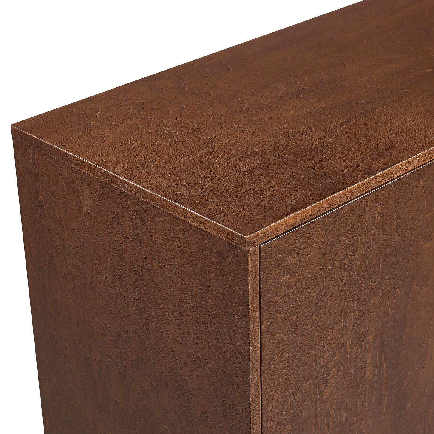 Walker Edison Mid-Century Modern Wood Kitchen Buffet Sideboard Entryway Serving Storage Cabinet Doors Dining Room Console, 70 Inch, Walnut