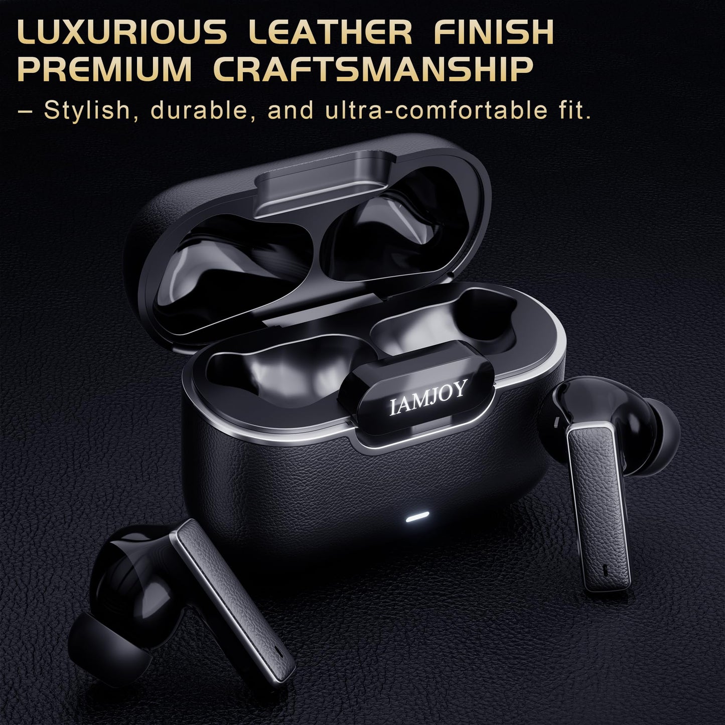 IAMJOY Gaming Earbuds, 20ms Low Latency, Active Noise Cancelling with 6 Mic, 2.4GHz & Bluetooth, 35 Play Time, Wireless Earbuds Compatible with Meta Quest 3/2, PS5/4, Steam Deck, VR, Switch, PC