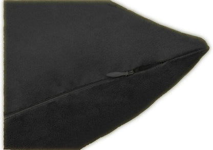 20 54 Inch MoonRest Classic Microsuede Body Pillow Pillowcase - Ultra-Soft Plush - Hidden Zipper X - Cool Black