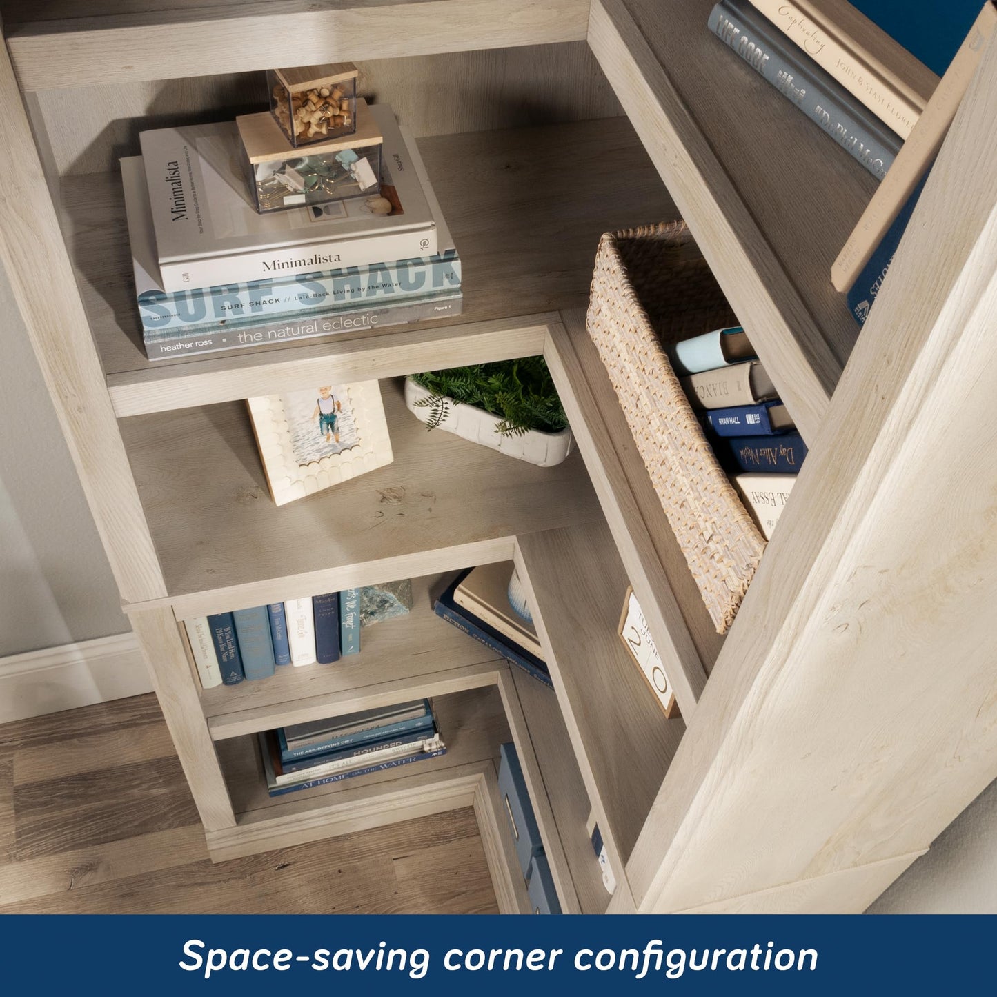Sauder Miscellaneous Storage Bookcase, in a Chalked Chestnut Finish