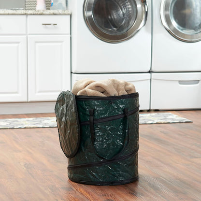 Household Essentials Pop Up Hamper, Pop Up Camping Trash Can, Great for Outdoor or Indoor Use, Portable and Collapsible