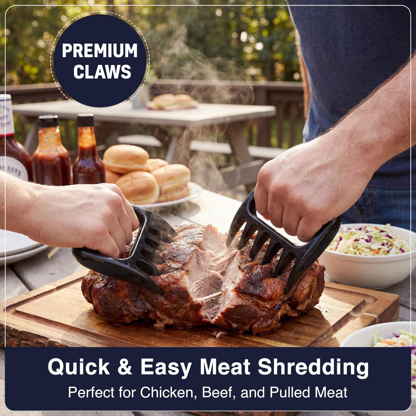BBQ Prep Tub 16L, Collapsible Cutting Board with Meat Rest Blanket and Chicken Claws, Perfect Meat Prep Tub for Marinating, Shredding, and Grilling, All in One BBQ Accessories for Outing & Picnic