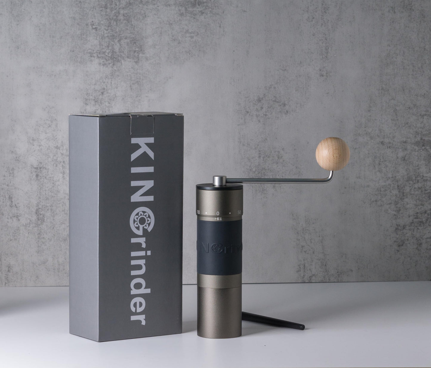 【Iron Gray】KINGrinder K6 Manual Hand Coffee Grinder with Straight Handle for French Press, Drip, Espresso with Assembly Consistency Stainless Steel Conical Burr Mill, 25-35g Capacity