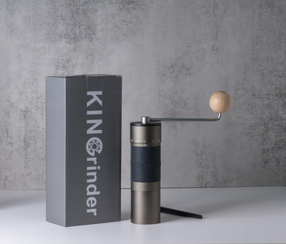 【Iron Gray】KINGrinder K6 Manual Hand Coffee Grinder with Straight Handle for French Press, Drip, Espresso with Assembly Consistency Stainless Steel Conical Burr Mill, 25-35g Capacity