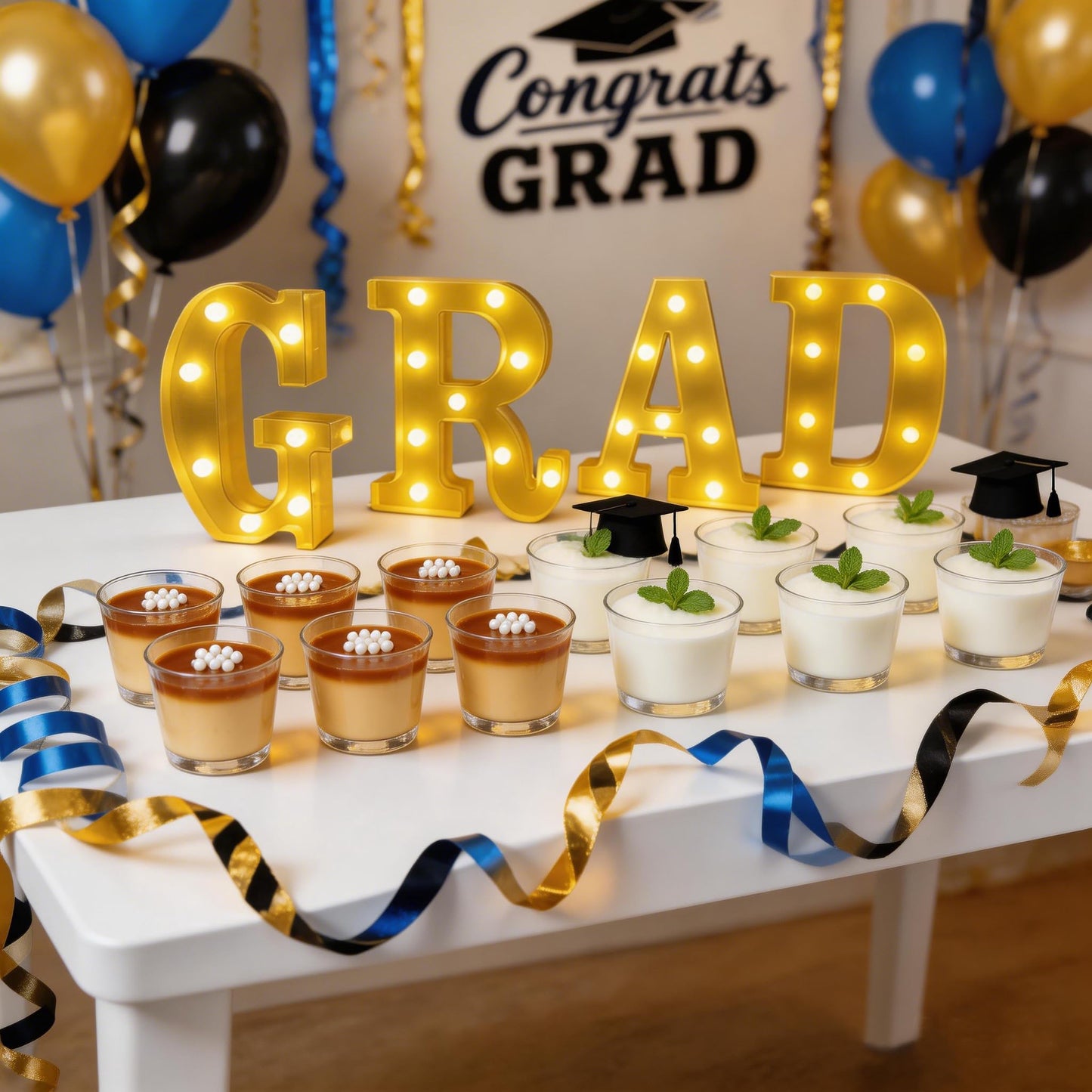 2026 Graduation Party Decorations Graduate LED Lights, 4 LED Marquee Light Up Letters“ GRAD”，Class of 2026 Graduation Ornaments Sign for Kindergarten Preschool High School College Wall Table Decor Party Supplies