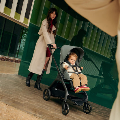 Bugaboo Dragonfly City Stroller - Lightweight Compact Baby Stroller with One Hand Easy Fold in Any Position, Full Suspension, XL Underseat Basket - Midnight Black