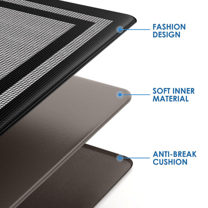 LuxStep Kitchen Mats [2 PCS] Cushioned Kitchen Rugs Anti-Fatigue Floor Comfort Mat,Non-Slip Standing Desk Mat,Waterproof Kitchen Rug Set for Kitchen,Floor,Office,Classic Black