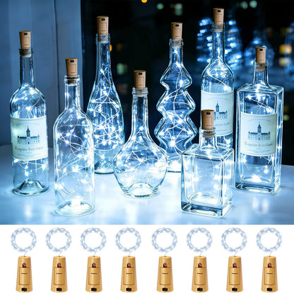 20 8 Pack) VOOKRY Wine Bottle Lights with Cork LED Battery Operated Cork String Lights Mini Copper Wire Bottle Lights