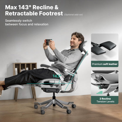 HINOMI H2 Pro Premium Ergonomic Office Chair - Comfy Home Office Desk Computer Chair with Adjustable Back Support, Swivel Wheels, Flip-up Arms, Comfortable Mesh Seat for Desk Work (Gray)