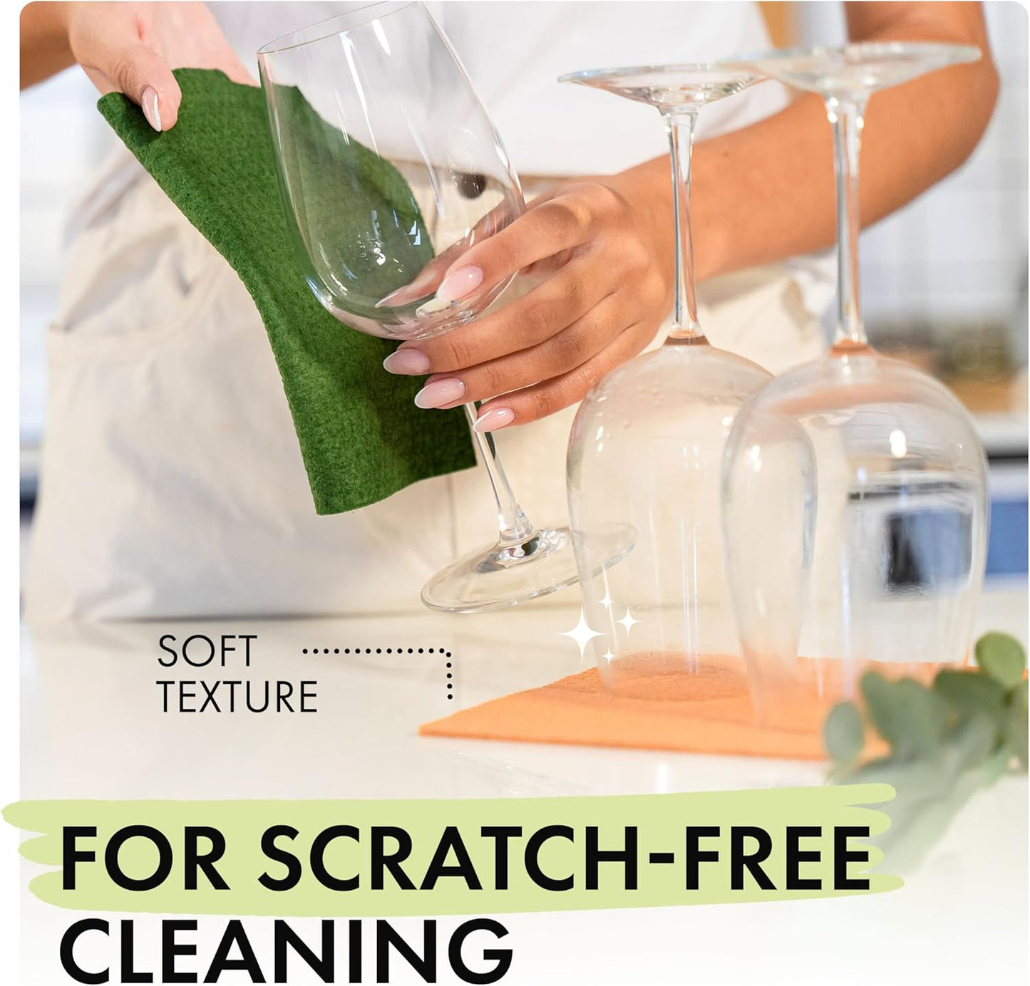 SUPERSCANDI 5 Pack Original Swedish Dishcloths, Reusable Paper Towels for Kitchen, Durable and Absorbent