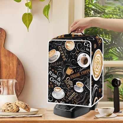Coffee Cup Coffee Machine Covers with Top Handle, Dust Stain Resistant Blender Mixer Protector, Soft Covers for Small