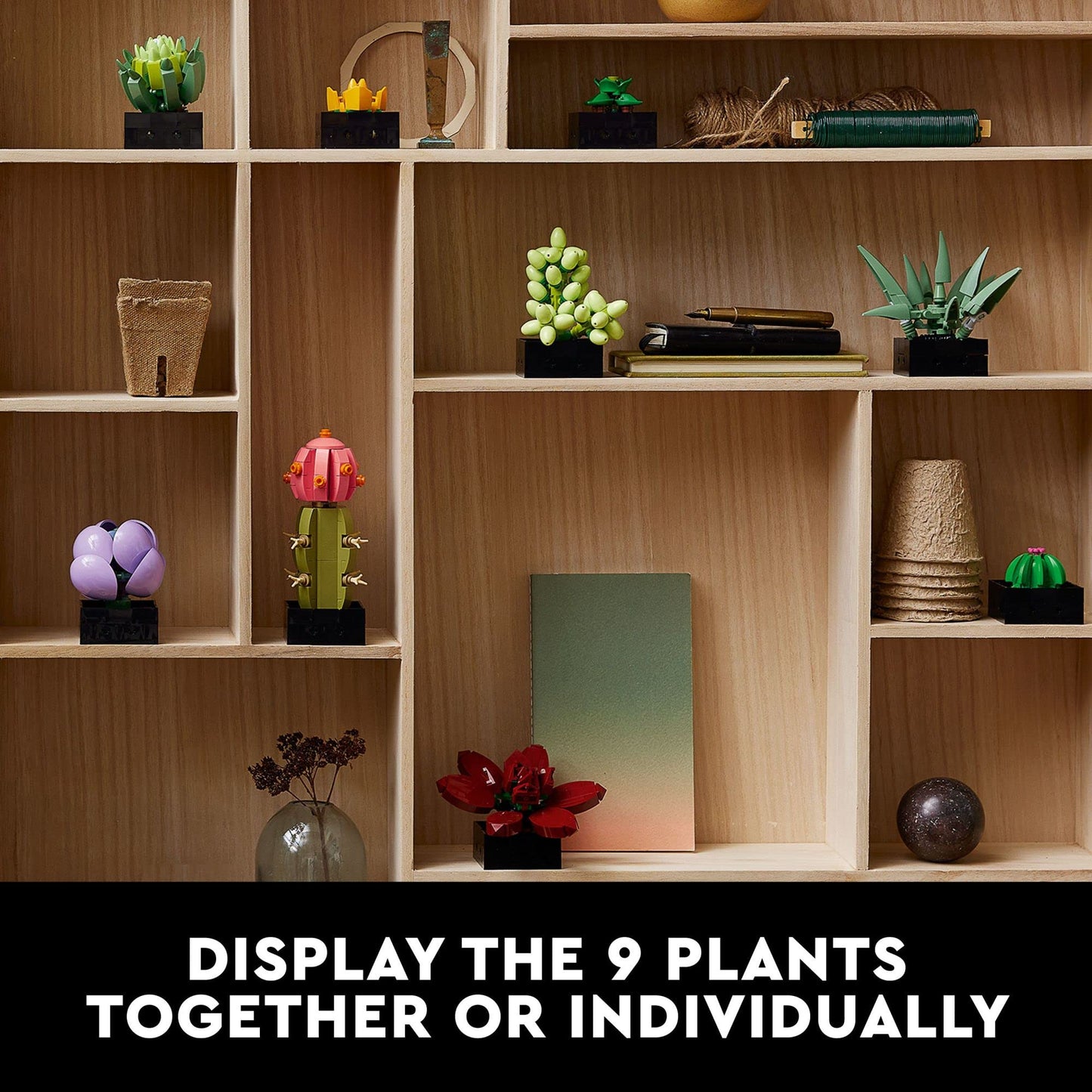 LEGO Botanicals Succulents - Artificial Indoor Plant Building Set for Home, Kitchen, Desk Decor Adults Ages 18+ - Gift for Birthdays - 10309