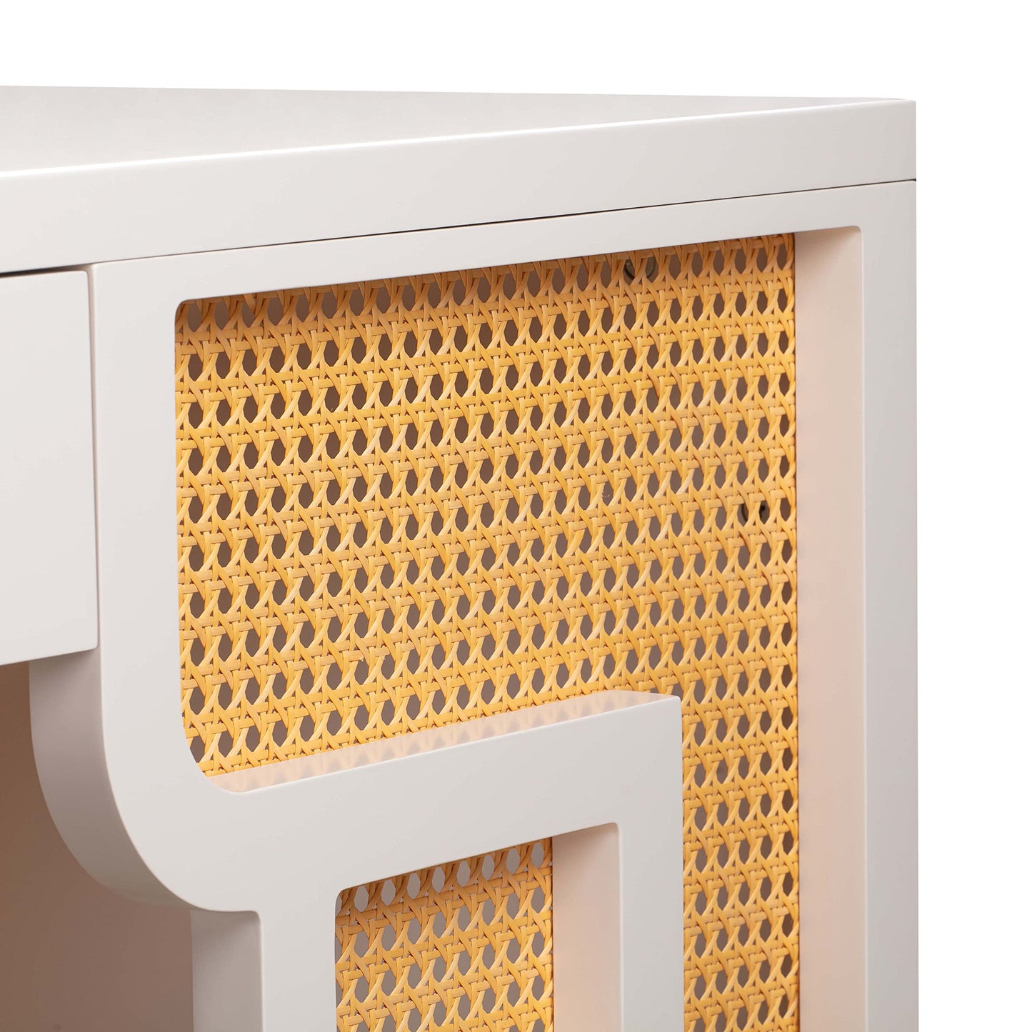 Tov Furniture Suzie Rattan Executive Desk (Cream)