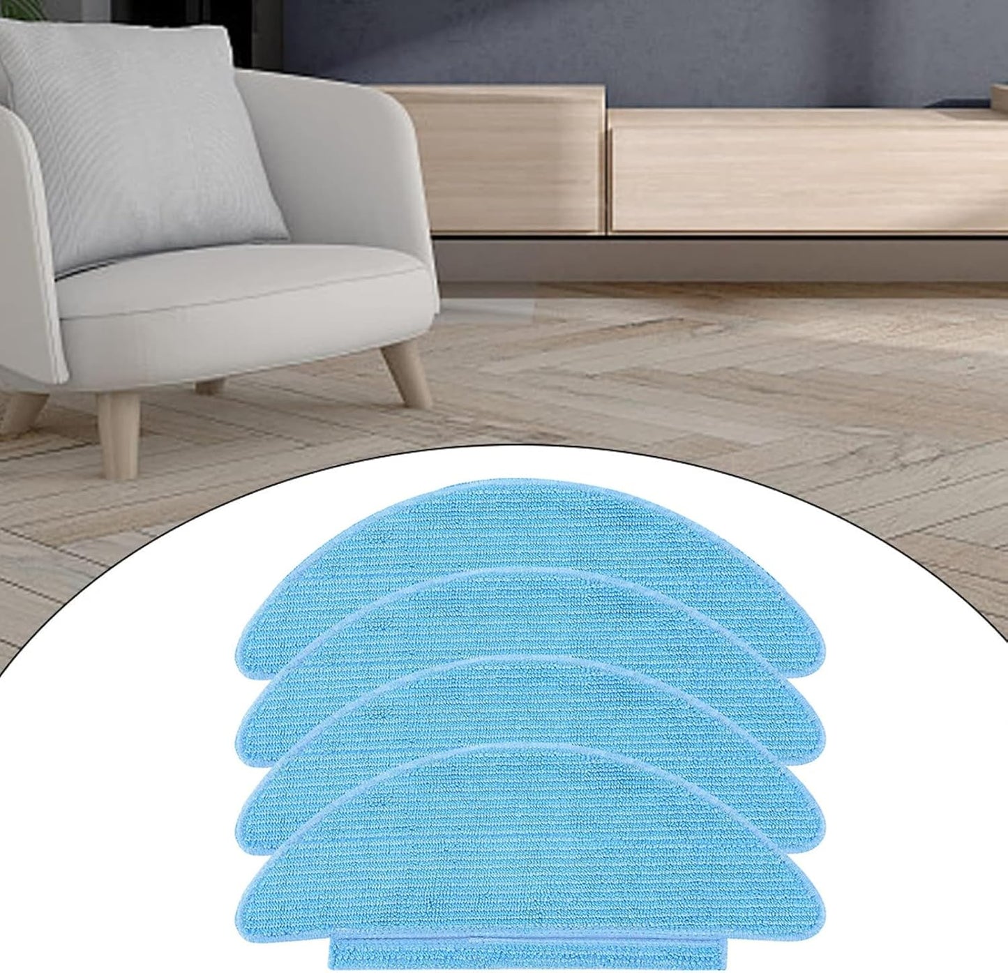 6 Pack Replacement Vacuum Mop Cloth Pads for Lubluelu SL60D SG60 SL61 Robotic Vacuum Cleaner