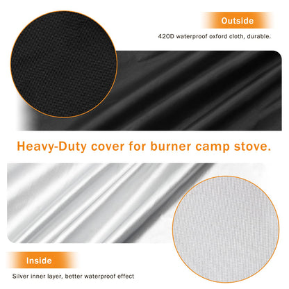 Black Patio Covers for 2-Burner Camp Stove, Luxiv Heavy-Duty Cover for Camp Chef 2 Burner Burners Stove Waterproof Cover (Black, 34.5x16x16)
