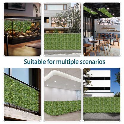 COARBOR 16 Packs 20" x 20" Artificial Boxwood 3D Panels Faux Ivy Fence Privacy Topiary Hedge Plant Fence Grass Wall Panels Backdrop for Balcony Patio Outdoor Indoor, White Yellow Flower