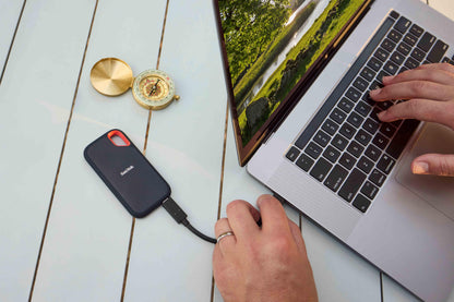 SANDISK 8TB Extreme Portable SSD (Old Model) - Up to 1050MB/s, USB-C, USB 3.2 Gen 2, IP65 Water and Dust Resistance, Updated Firmware - External Solid State Drive - SDSSDE61-8T00-G25