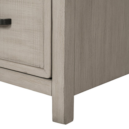 Furniture of America Austin Modern Solid Wood 24-inch 2-Drawer Nightstand with USB Ports, Cedar Bottom Drawer, No Assembly Required for Bedroom, Guest Room, Natural Oak