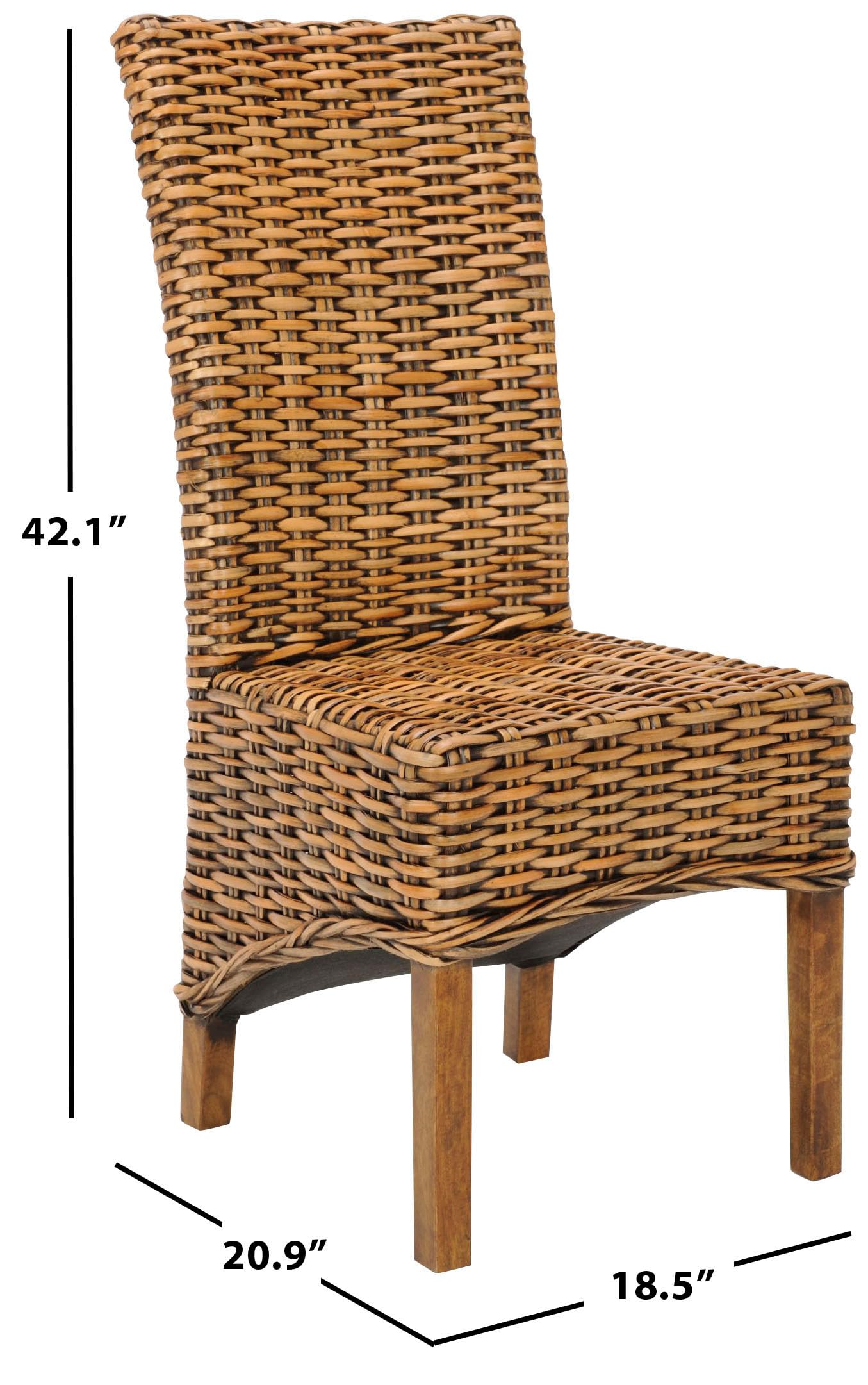 Safavieh Home Collection Isla Brown Dining Chair (Set of 2)