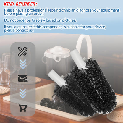 BRS-1722 Glass Washer Brush Replacement Part, Compatible with Bar Maid SS-100, SS-101, A-200, A-205, Standard Brushes Set: 4 Pcs 6-Inch Brushes and 1 Pcs 7.5-Inch Brush