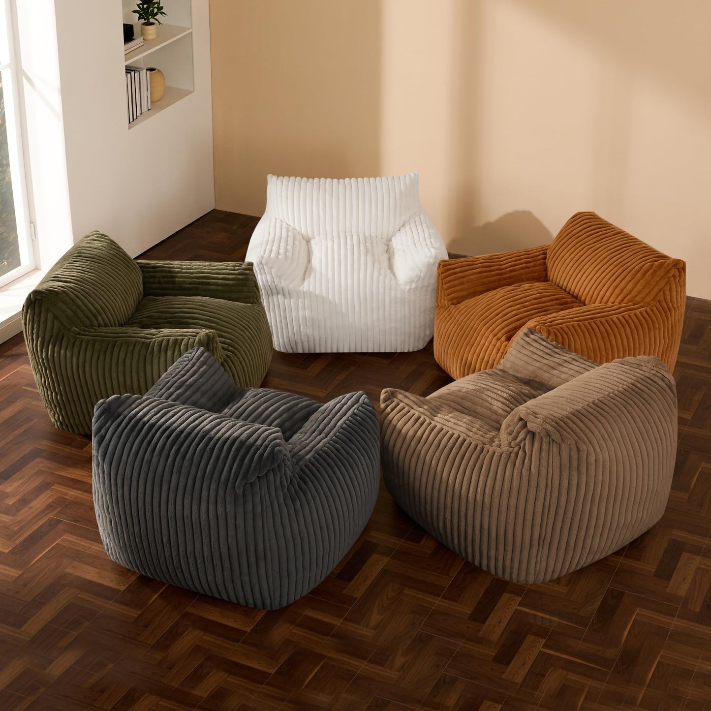 Oversized Bean Bag Chair for Living Room Furniture Bean Bag Chairs for Adults- Small Couch & Lounge Accent Chair for Living Room Chairs or Bedroom