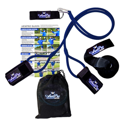 Arm Pro Bands Baseball Softball Resistance Training Bands - Arm Strength, Pitching and Conditioning Equipment, Available in 3 Levels (Youth, Advanced, Elite), Anchor Strap, Door Mount