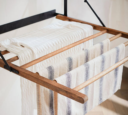 TOMACE Wall Mounted Clothes Drying Rack Laundry Drying Rack Collapsible