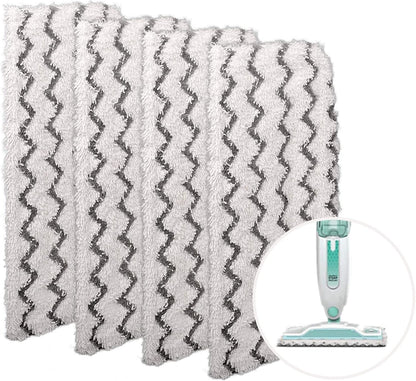 Flammi 4-Pack S1000 S1000A S1001C S2001, F Microfiber Mop Pads Refills Compatible with Shark Steam Mop Washable