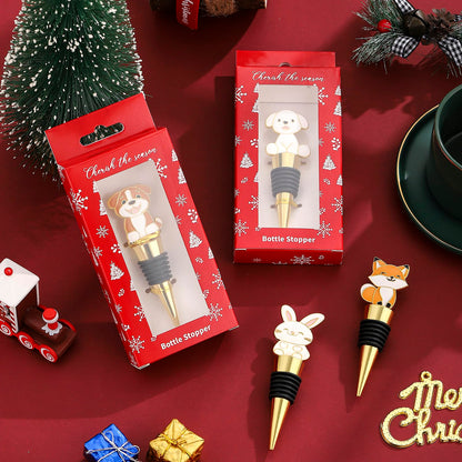 4 pcs Christmas Wine Stopper Christmas Wine Bottle Stoppers for Xmas Decor Winter Decor-Wine and Beverage Bottle Stopper for Christmas,Christmas Decoration Wine Stopper (Gold White Yellow)