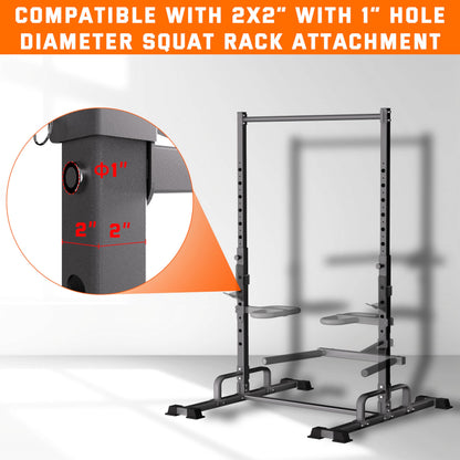 HWOOUSA Pull Up Station, Adjustable Pull Up Bar Free Standing Power Racks, Multifunctional Heavy Duty Steel Pull Up Tower, For 2×2" with 1″ Hole Size Squat Rack Accessories, Support 600 LBS Capacity
