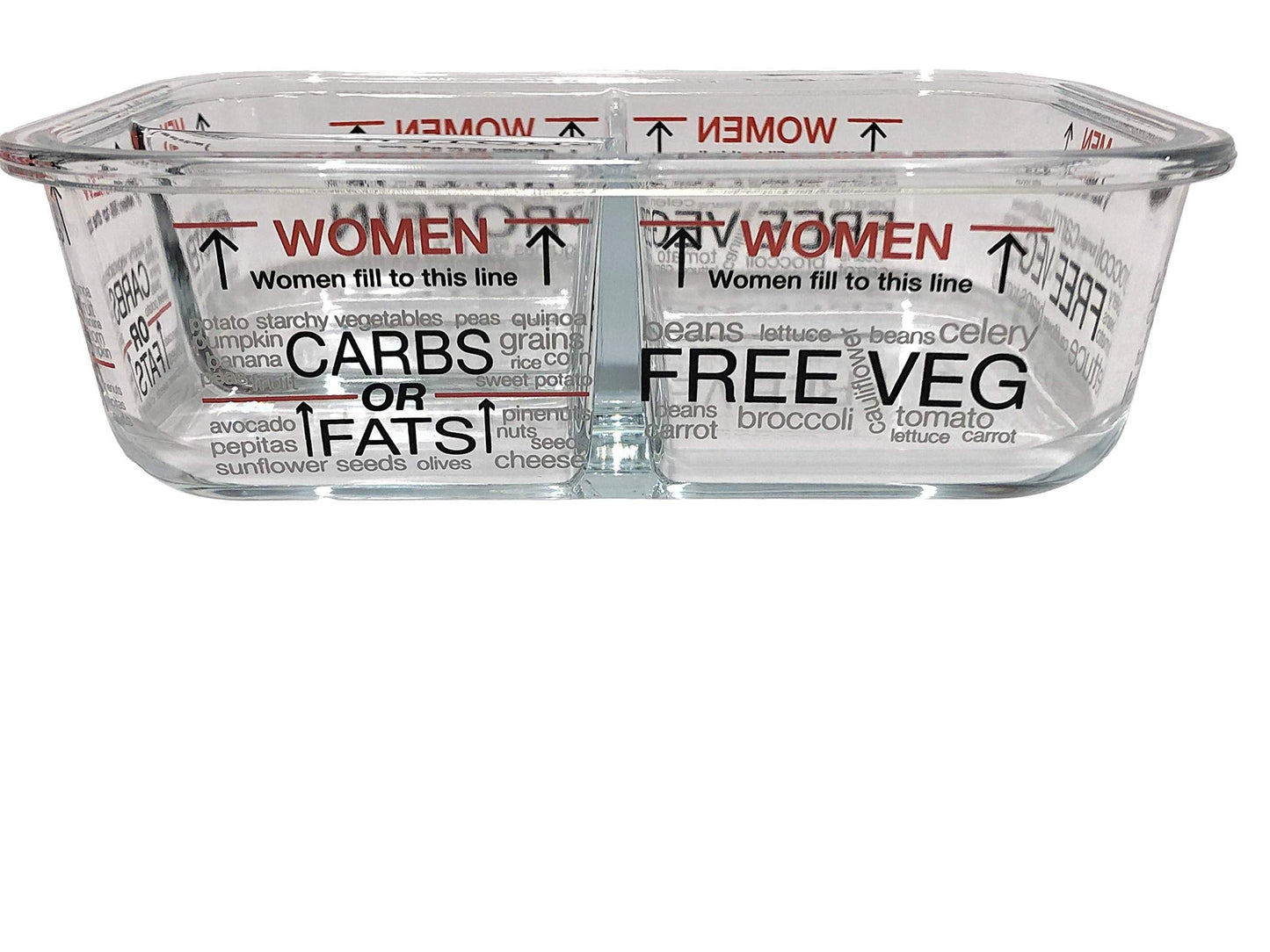 Portion Perfection Portion Control Containers - Glass Oven Ready, Freezer Safe Meal Prep Containers Reusable for Food 3pk, 3 Compartment with Lids, Practical Weight Control Products