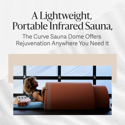 Clearlight The Curve™ Sauna Dome with Amethyst Mat - Portable Far Infrared Home Sauna for Pain Relief & Muscle Recovery, Personal Lightweight Sauna for Relaxation & Wellness