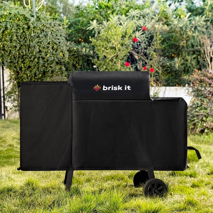 Brisk It Zelos-450 WiFi A.I. Electric Wood Pellet Smoker Grill - Smart Grill With Waterproof Cover– 450 sq.in Cooking Area,7-in-1 Outdoor Grill & Smoker, PID Controller (Up to 500°F), Meat Probe