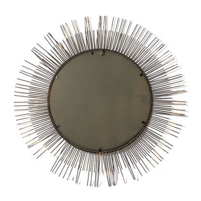 Deco 79 Metal Room Wall Mirror Starburst Entryway Mirror, Wall Mounted Mirror 36" x 2" x 36", Gold