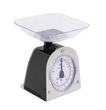 Mechanical Kitchen Food Weight Scale with Removable Bowl – Accurate Measurements up to 11 lbs (5 kg) – Ideal for Cooking, Baking, and Portion Control
