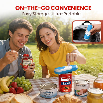 One Touch Electric Can Opener Automatic Can Opener for Seniors, Rechargeable Smooth Edge Can Opener with Magnetic Cover Catch, Food Safe Kitchen Gadget for Arthritis Hands