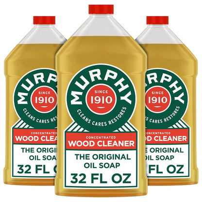 Murphy Oil Soap | Concentrated Wood Cleaner - No-Rinse Formula with Citronella Oil Scent | 32 fl oz (3 Pack)